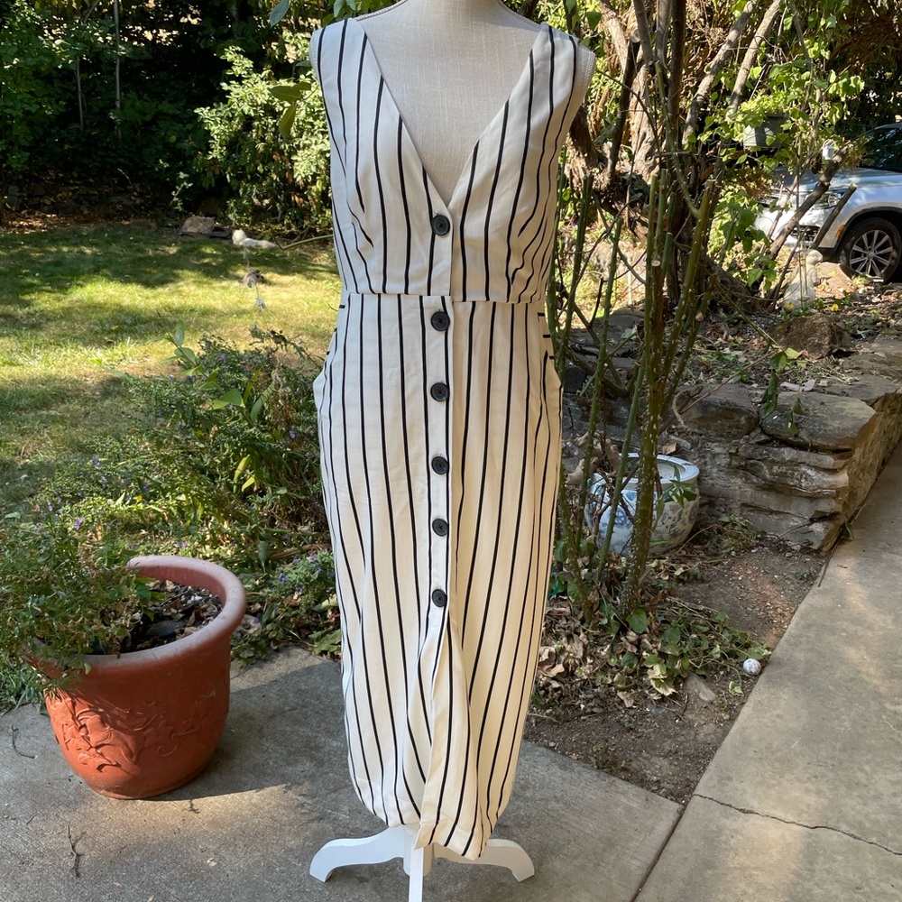 Adorable Black & White Striped Dress
